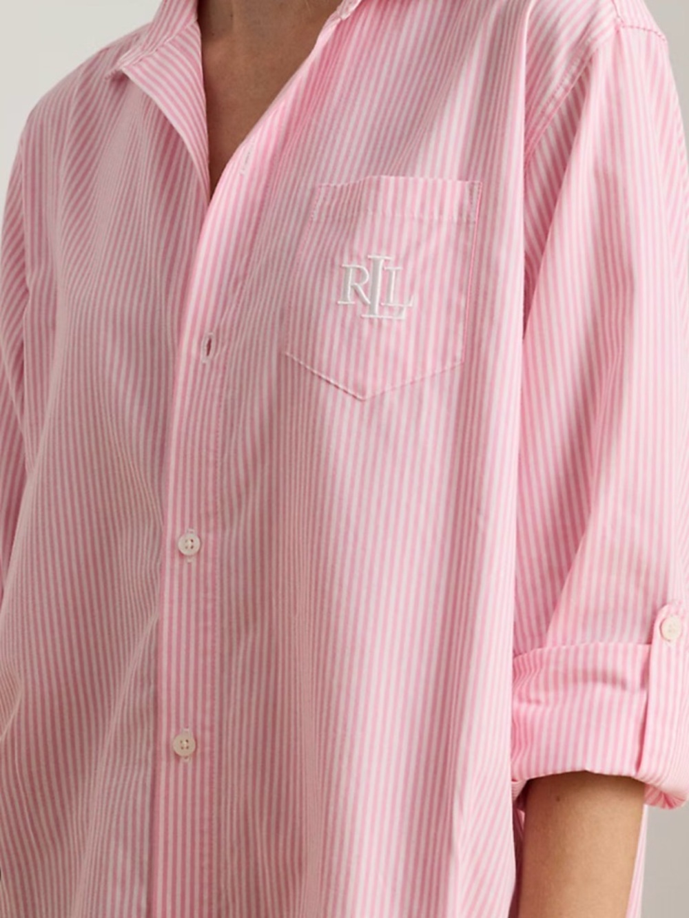 Ralph Lauren Black Label Pink Striped Button-Down Shirt